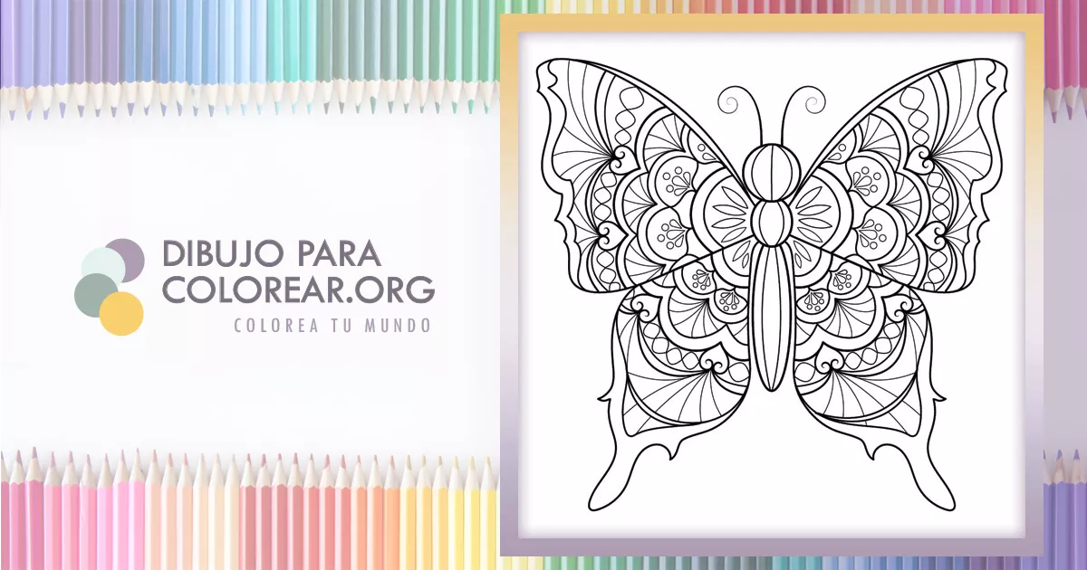 Mandala Mariposa Dibujoparacolorear Org