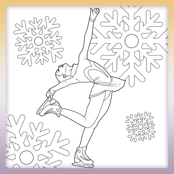 Patinadora artística | Dibujos para colorear