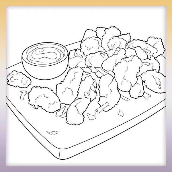 Nuggets de pollo | Dibujos para colorear