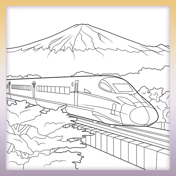 Tren Shinkansen | Dibujos para colorear